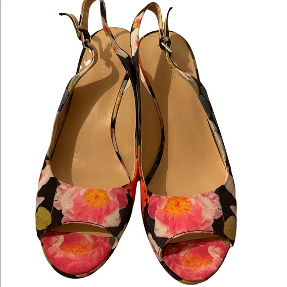 Nine West Floral High Heel Shoes Size 7 1/2 Med - Picture 1 of 5